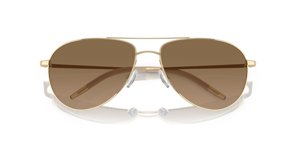 Oliver Peoples Benedict、ゴールドフレーム、ブラウンレンズ - 画像 7
