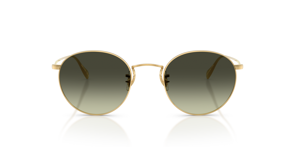 Oliver Peoples Coleridge Sun Gold Plated avec une monture Or jaune 18 carats et des verres Vert - image 2