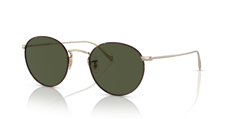 Sie Oliver Peoples Coleridge Sun mit Gold-Tortoise Gestell und Grün Gläsern - bild 3