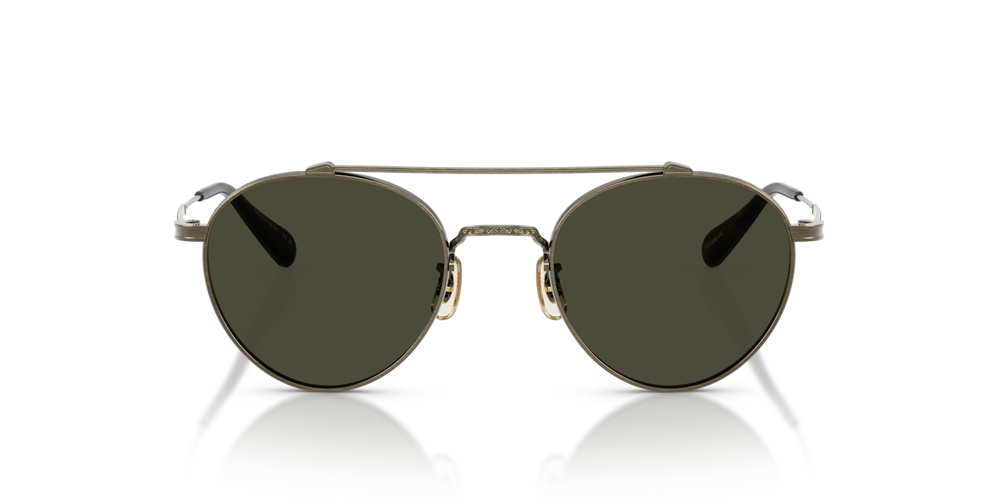 Oliver Peoples Brunner con montatura Oro Antico e lenti  Verde - Immagine Materiale