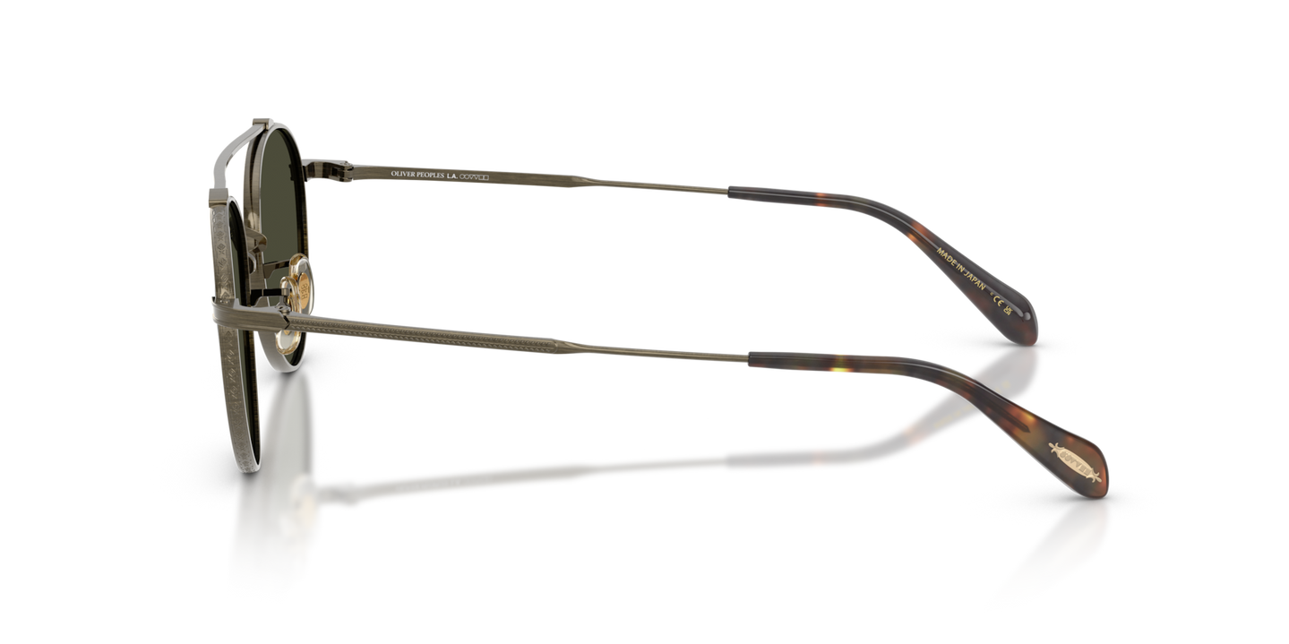 Oliver Peoples Brunner con montatura Oro Antico e lenti  Verde - Immagine Oliver Peoples Logo