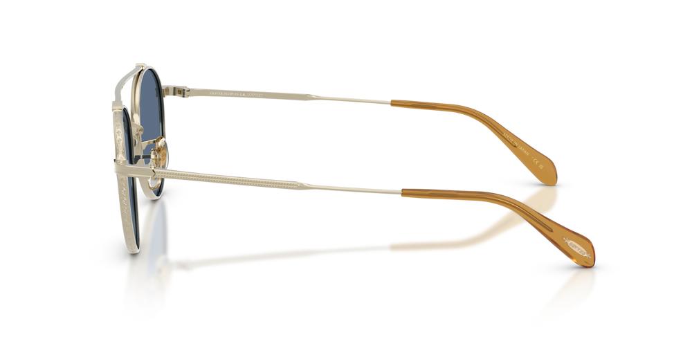 Oliver Peoples Brunner with Brushed Gold frame and Blue lenses - image 4