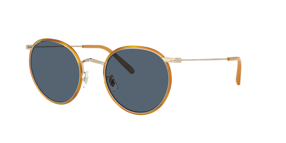 Oliver Peoples Casson avec une monture Or pâle-Ambre et des verres Bleu - image 4