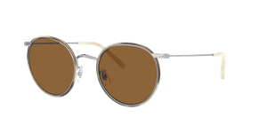 Oliver Peoples Casson avec une monture Argent-Corne Beige et des verres Brun - image 1