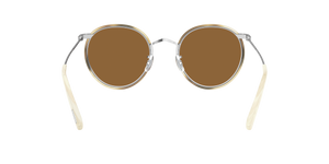 Oliver Peoples Casson avec une monture Argent-Corne Beige et des verres Brun - image 4