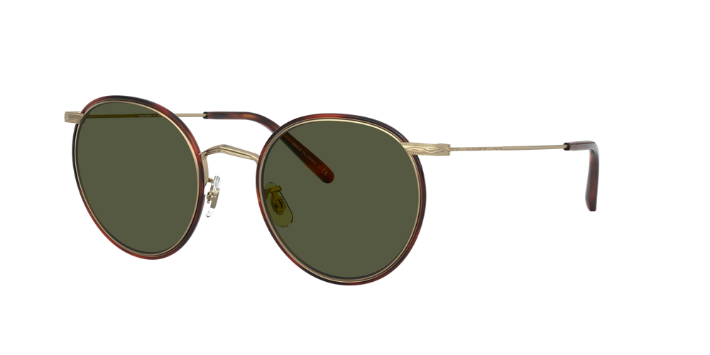 Oliver Peoples Casson avec une monture Or patiné-Acajou foncé et des verres Vert - image 3