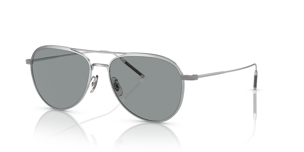 Oliver Peoples TK-3 with Brushed Silver frame and Blue lenses - image 3
