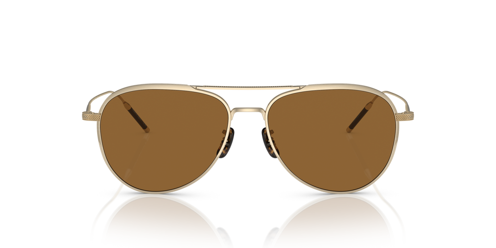 Oliver Peoples TK-3 con montura Oro Cepillado y lentes Marrón - imagen 2