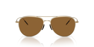 Oliver Peoples TK-3 con montura Oro Cepillado y lentes Marrón - imagen 2