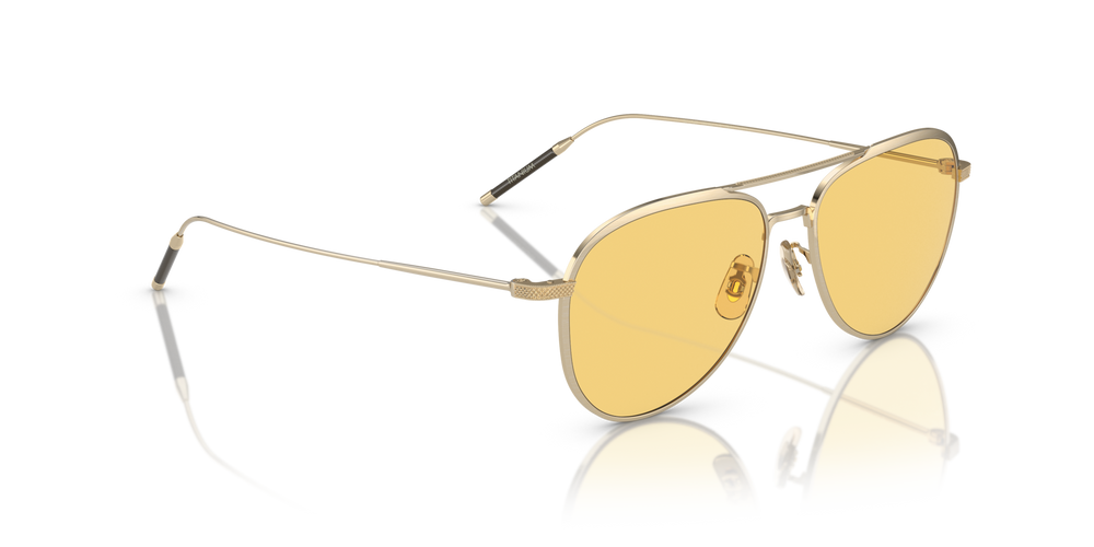 Oliver Peoples TK-3 con montatura Oro Spazzolato e lenti  Giallo - immagine 3