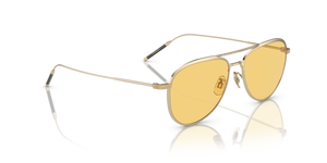 Oliver Peoples TK-3 con montatura Oro Spazzolato e lenti  Giallo - immagine 3