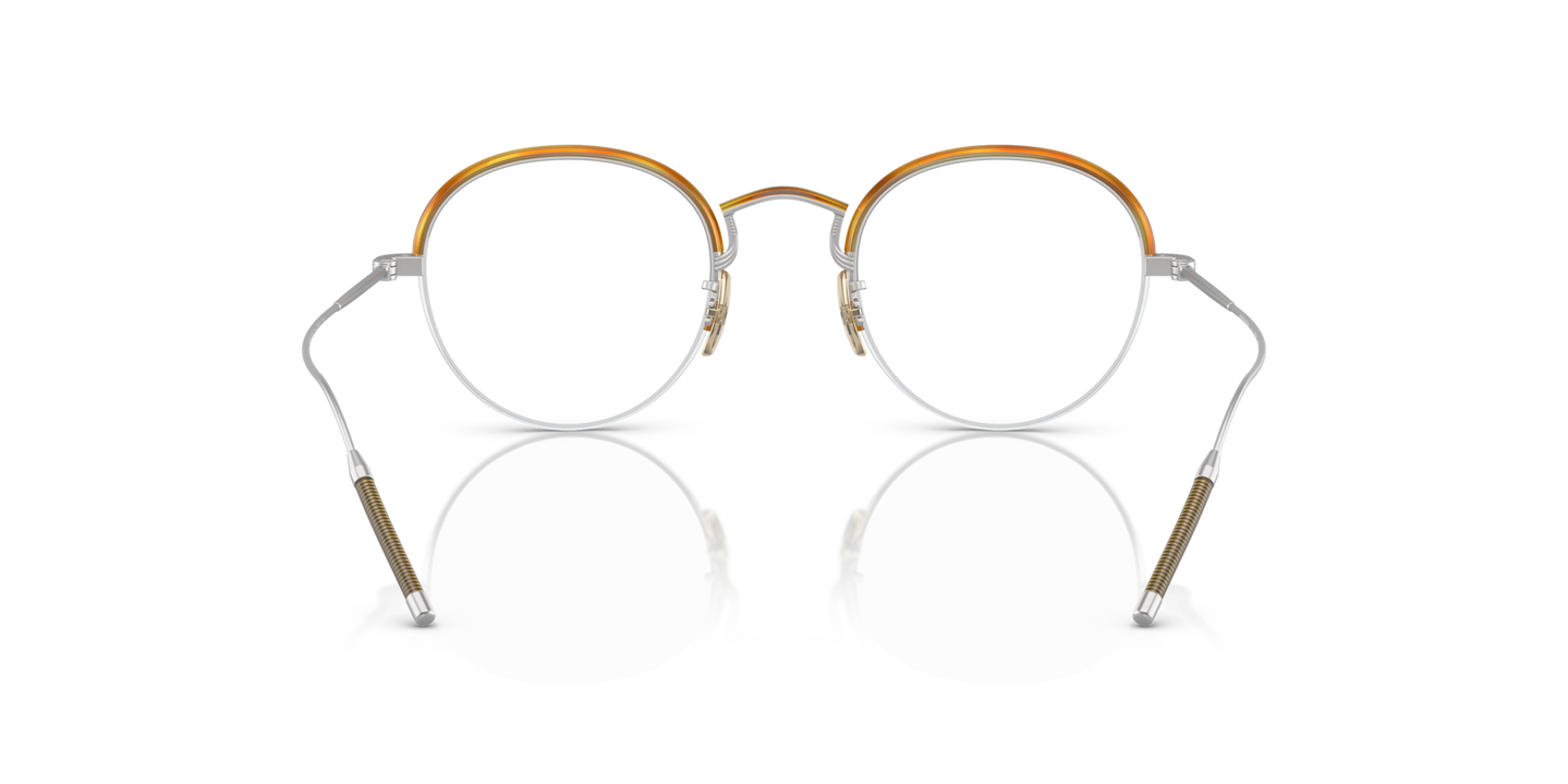 Oliver Peoples TK-6 avec monture Silver/Amber Tortoise - Image Plaquettes de nez