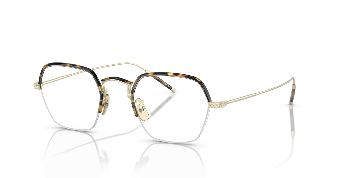 Oliver Peoples TK-7 mit Gold gebürstet/Tortoise Gestell - Bild Augenrand