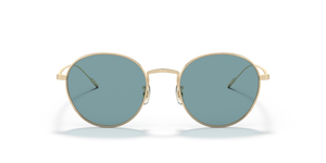 Oliver Peoples Altair avec une monture Or Brush et des verres Vert - image 2