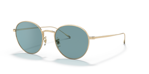 Oliver Peoples Altair avec une monture Or Brush et des verres Vert - image 1