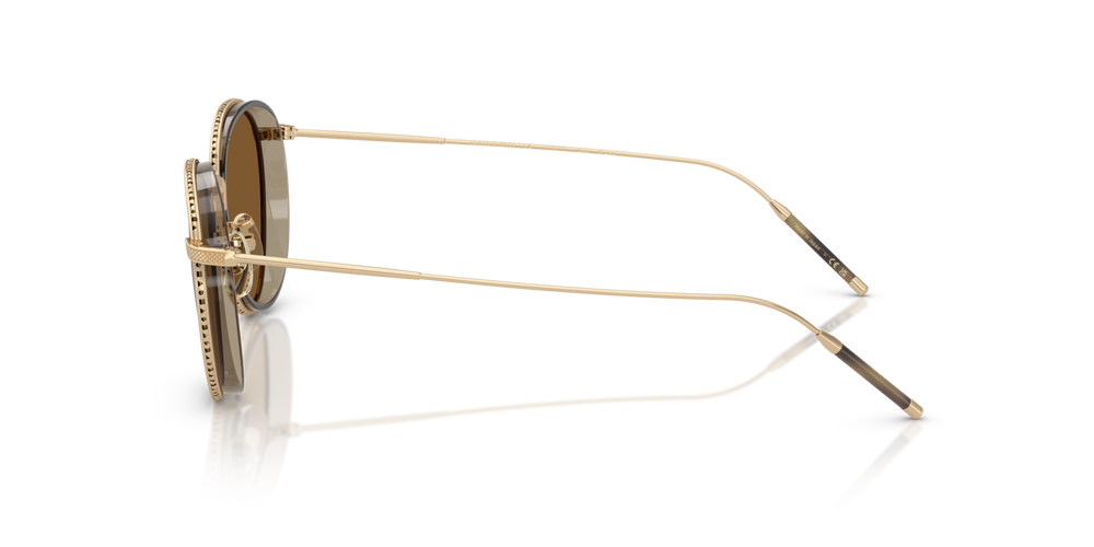 Oliver Peoples TK-8 Sun Gold Plated avec une monture Plaqué or 18k et des verres Brun - image 4