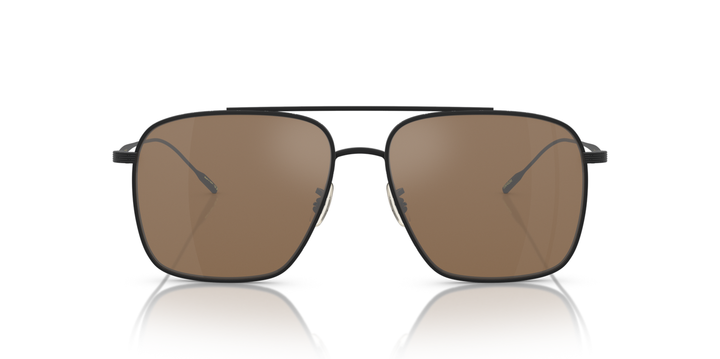 Oliver Peoples Dresner con montatura Nero Opaco e lenti  Marrone - Immagine Materiale