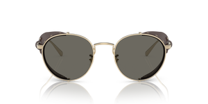 Oliver Peoples Cesarino-L with Gold/Sequoia Leather frame and Grey lenses - image 2