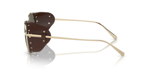 Oliver Peoples Cesarino-L with Gold/Sequoia Leather frame and Grey lenses - image 4