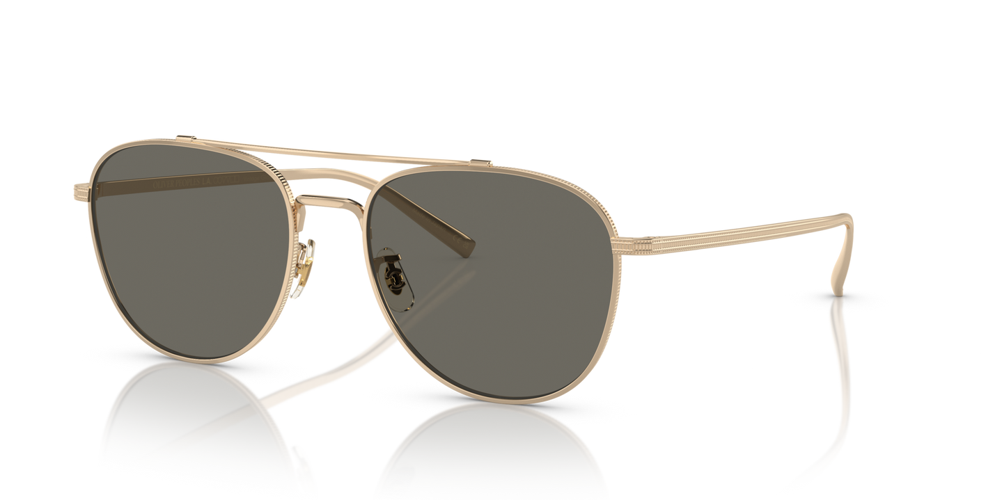 Sie Oliver Peoples Rivetti mit Gold Gestell und Grau Gläsern - Bild Abschlusselement