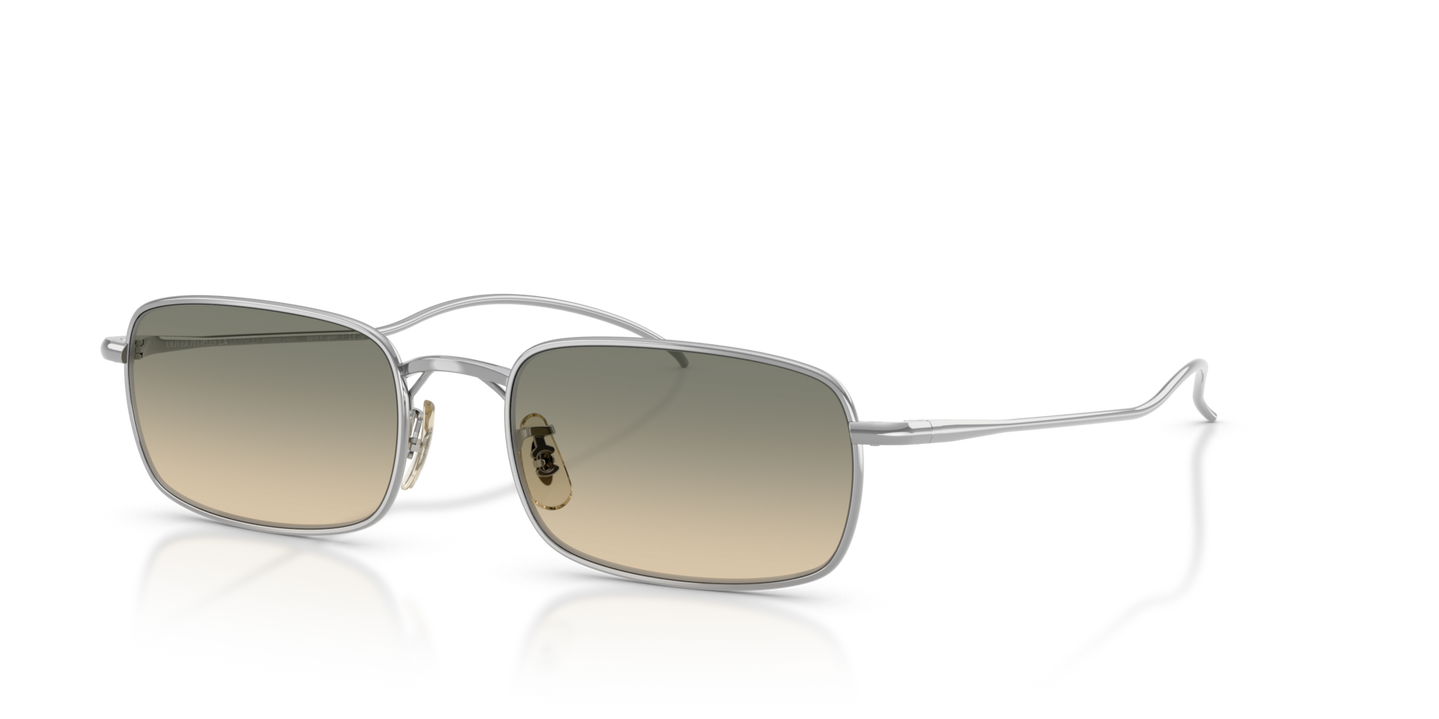 Sie Oliver Peoples TK-14 mit Silber Gestell und Braun Gläsern - Bild Stegplättchen