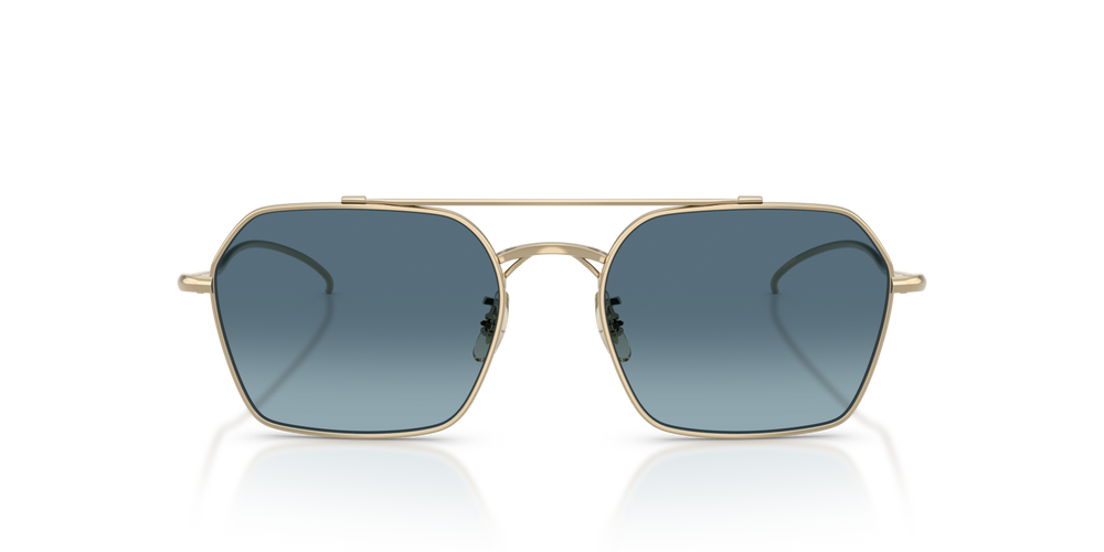 Oliver Peoples TK-15 avec une monture Or et des verres Bleu - image 2