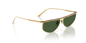 Oliver Peoples 1986C with Gold/Dark Mahogany frame and Green lenses - image 3