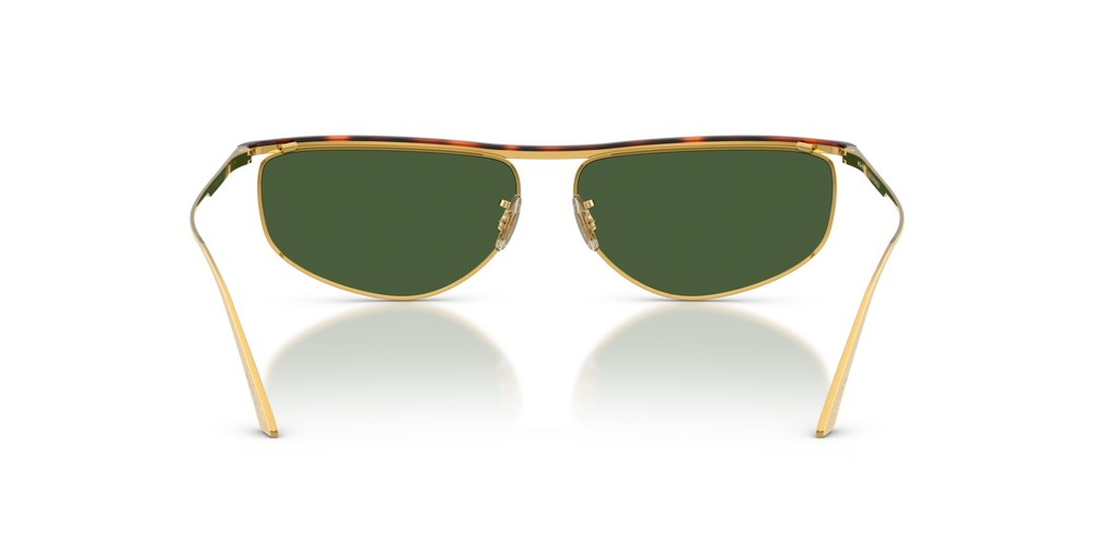 Oliver Peoples 1986C with Gold/Dark Mahogany frame and Green lenses - image 5