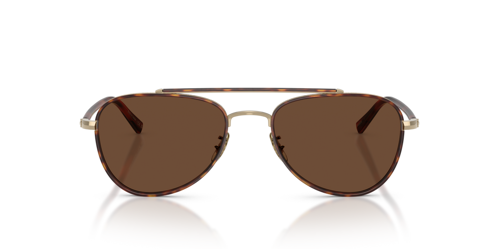 Oliver Peoples Sacoye、ゴールド/ダークマホガニーフレーム、ブラウンレンズ - 画像 2