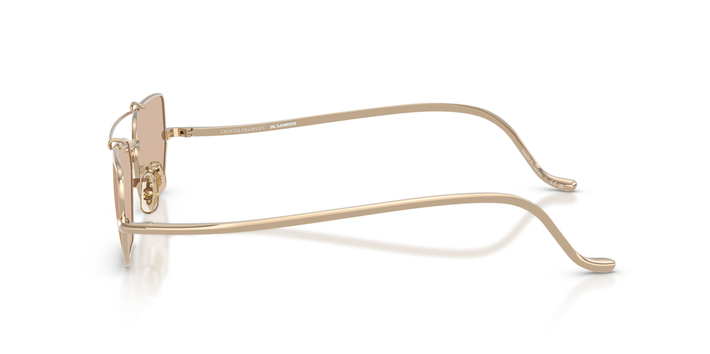 Oliver Peoples Edition 7 avec une monture Or et des verres Brun - Image Branches