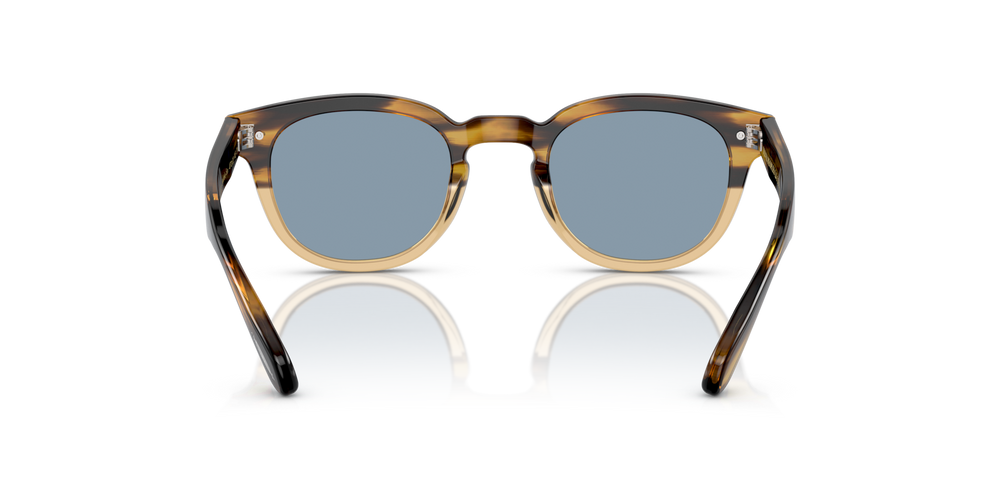 Oliver Peoples Sheldrake Sun avec une monture Dégradé bois de canary et des verres Bleu - image 5