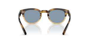 Oliver Peoples Sheldrake Sun avec une monture Dégradé bois de canary et des verres Bleu - image 5