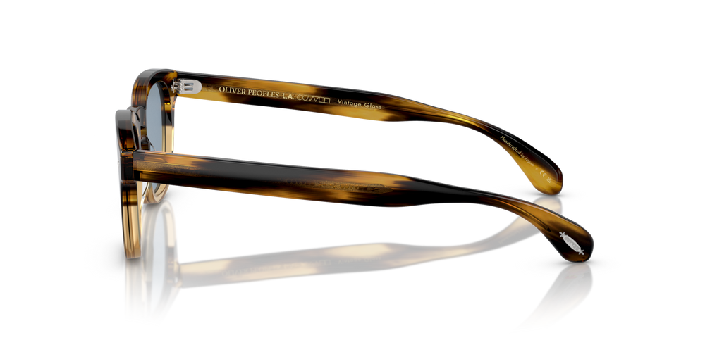 Oliver Peoples Sheldrake Sun avec une monture Dégradé bois de canary et des verres Bleu - image 4