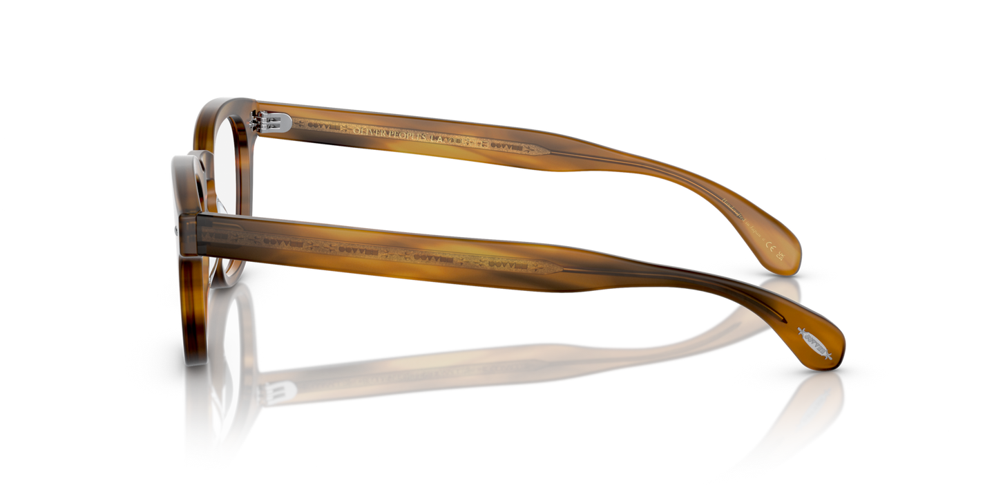 Oliver Peoples Sheldrake mit Semi-Matte Raintree Gestell - Bild Gelenk