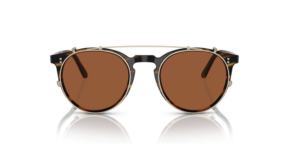 Oliver Peoples O'Malley Clip with Gold frame and Brown lenses - image 3