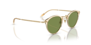 Oliver Peoples OP-505 Sun avec une monture Chamois-or et des verres Vert - image 3