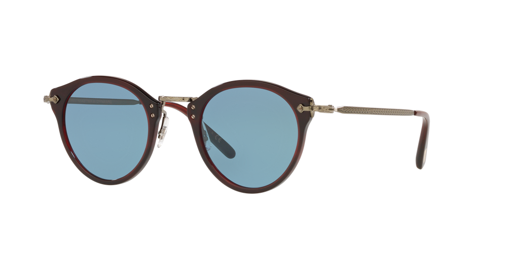 Sie Oliver Peoples OP-505 Sun mit Bordeaux Bark Gestell und Blau Gläsern - bild 5