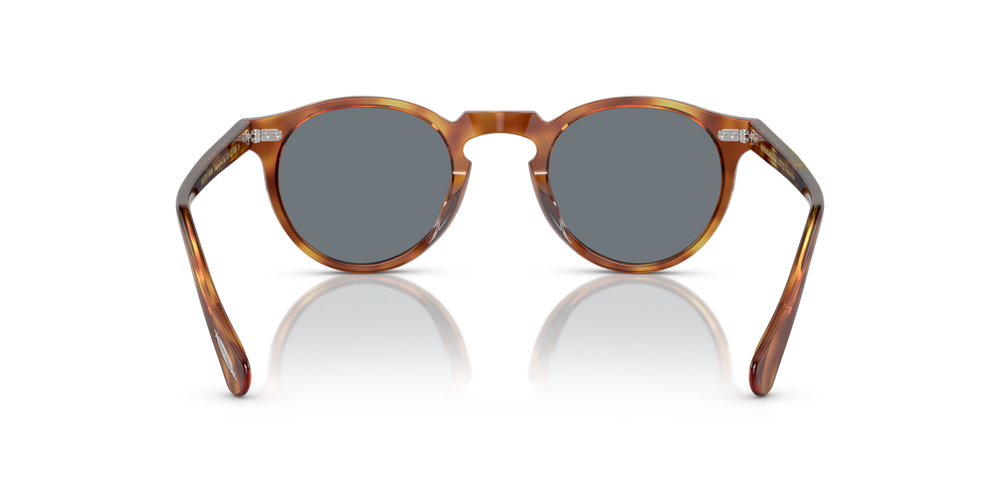 Oliver Peoples Gregory Peck Sun avec une monture LBR semi-mat et des verres Bleu - image 5