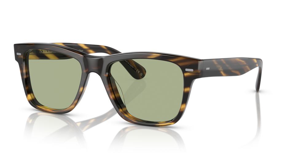 Oliver Peoples Oliver Sun-F avec une monture Cocobolo et des verres Vert - image 2