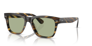 Sie Oliver Peoples Oliver Sun-F mit Cocobolo Gestell und Grün Gläsern - bild 1