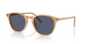 Oliver Peoples Forman L.A Exclusive with Semi-Matte Goldwood frame and Blue lenses - image 1