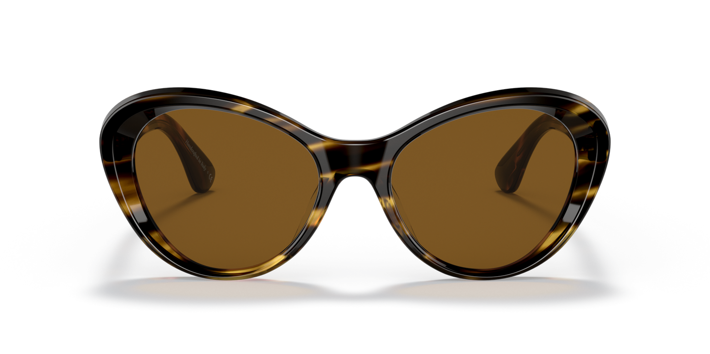 Sie Oliver Peoples Zarene mit Cocobolo Gestell und Braun Gläsern - Bild Material