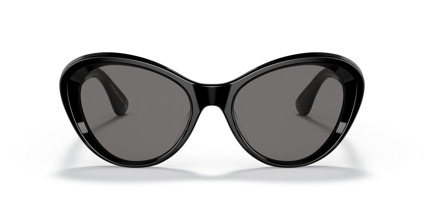 Oliver Peoples Zarene avec une monture Noir et des verres Gris - Image Matériau