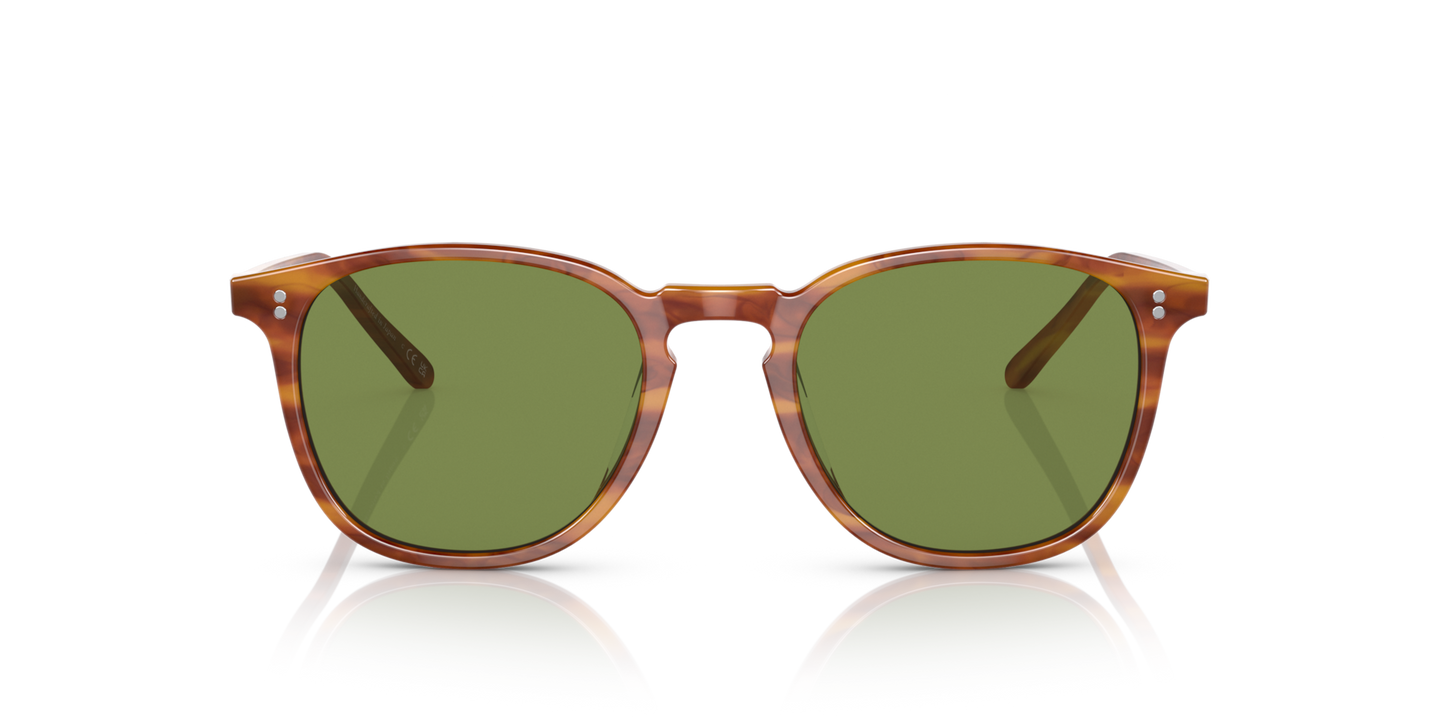 Oliver Peoples Finley 1993 Sun avec une monture Sugi Tortoise et des verres Vert - Image Verres
