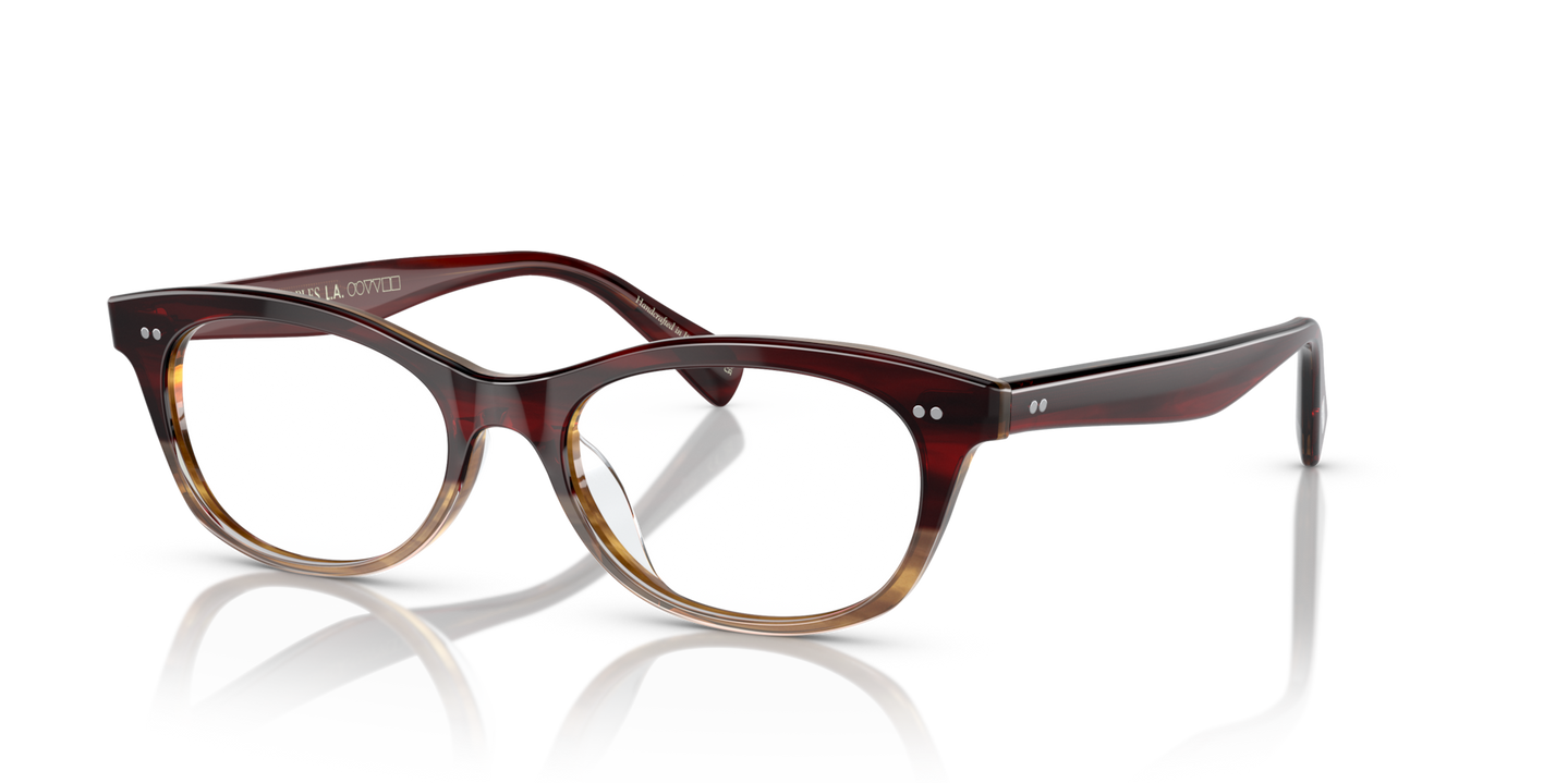 Oliver Peoples Dezerai con montura Rojo y tortuga degradado - Imagen Pernos