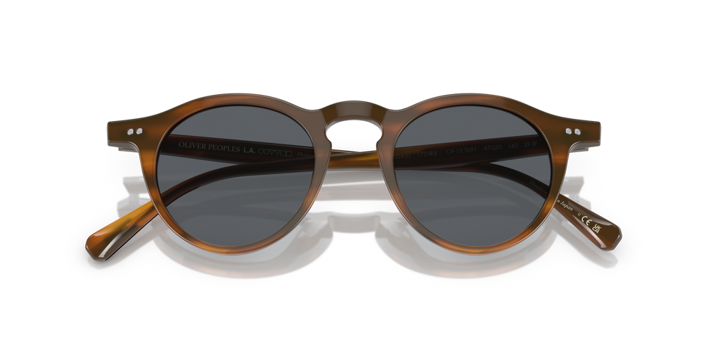 Oliver Peoples OP-13 Sun con montatura Sicomoro e lenti  Blu - immagine 6