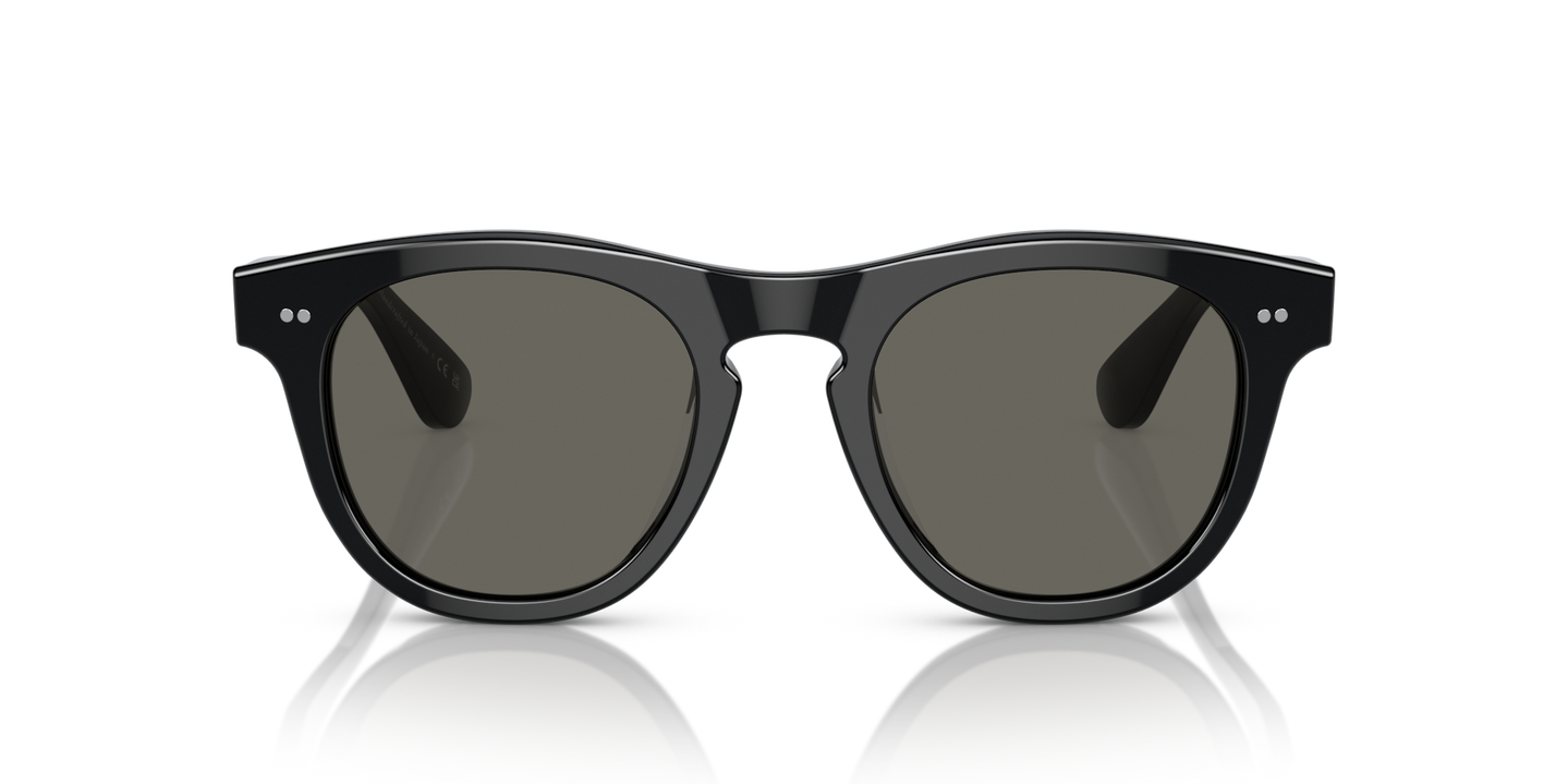 Oliver Peoples Rorke avec une monture Noir et des verres Gris - Image Matériau
