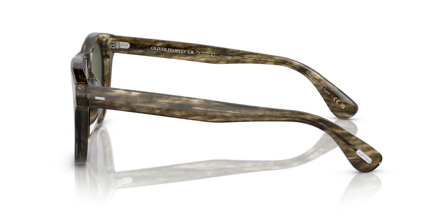 Sie Oliver Peoples Rorke mit Soft Olive Gradient Gestell und Grün Gläsern - Bild Plättchen
