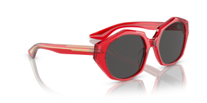 Oliver Peoples 1971C con montatura Rosso Traslucido e lenti  Grigio - immagine 3