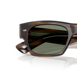 Oliver Peoples Kasdan 18K avec une monture Barchan et des verres Vert - Variant